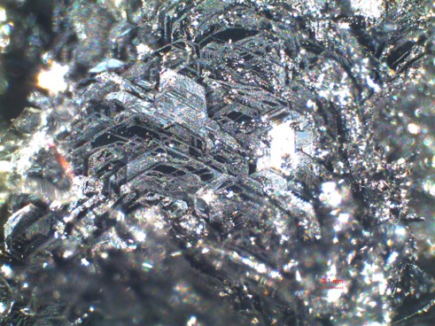 Image: Collection of NbTe2 single crystals grown by our group.